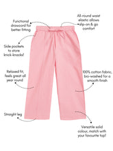 Load image into Gallery viewer, Campana Girls Brooklyn Solid Trousers - Pink