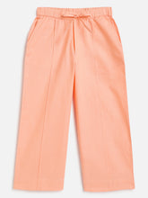 Load image into Gallery viewer, Campana Girls Brooklyn Solid Trousers - Soft Peach
