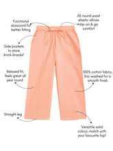Load image into Gallery viewer, Campana Girls Brooklyn Solid Trousers - Soft Peach