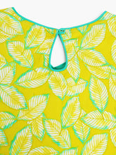 Load image into Gallery viewer, Campana Girls Mira Pure Cotton Leafy Print Kurta - Lime Green