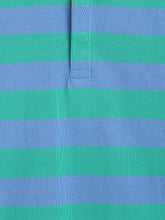 Load image into Gallery viewer, Campana Boys Pablo Half Sleeves Rugby Stripes Polo T-Shirt - Green & Blue