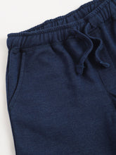 Load image into Gallery viewer, Campana Boys Larry Pack of Two Cotton Terry Shorts - Denim Melange & Grey Melange