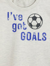 Load image into Gallery viewer, Campana Boys Daniel Half Sleeves Football Theme Printed Cotton T-Shirt - Grey Melange