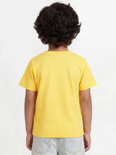 Load image into Gallery viewer, Campana Boys Pure Cotton Short Sleeves Round Neck Printed TShirt - Yellow