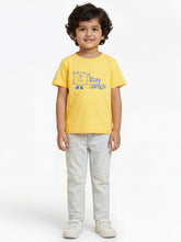 Load image into Gallery viewer, Campana Boys Pure Cotton Short Sleeves Round Neck Printed TShirt - Yellow