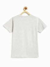 Load image into Gallery viewer, Campana Boys Cotton Short Sleeves Round Neck Printed TShirt - Grey Melange