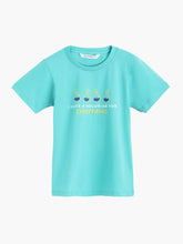 Load image into Gallery viewer, Campana Boys Daniel Pack of 2 Half Sleeves Printed Cotton T-shirts - Lemon Yellow & Turquoise Blue