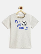 Load image into Gallery viewer, Campana Boys Daniel Pack of 2 Half Sleeves Printed Cotton T-shirts - Navy Blue & Light Grey