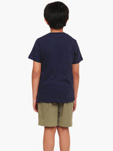 Load image into Gallery viewer, Campana Boys Daniel Pack of 2 Half Sleeves Printed Cotton T-shirts - Navy Blue & Light Grey
