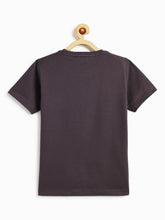 Load image into Gallery viewer, Campana Boys Pure Cotton Half Sleeves Gaming Print T-Shirt - Smoky Grey