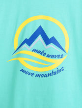Load image into Gallery viewer, Campana Boys Pure Cotton Half Sleeves Mountains Print T-Shirt - Aqua Blue