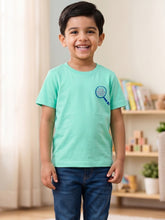 Load image into Gallery viewer, Campana Boys 100% Cotton Half Sleeves Nature Print T-Shirt - Aqua Blue