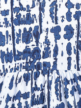 Load image into Gallery viewer, Campana Girls Ivy Long Sleeve Dress - Monochrome Tie & Dye Print - Indigo & White