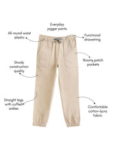 Load image into Gallery viewer, Campana Boys Andre Cotton Elastane Jogger Pants - Sandy Beige