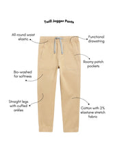 Load image into Gallery viewer, Campana Boys Andre Cotton Elastane Jogger Pants - Beige