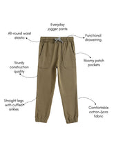 Load image into Gallery viewer, Campana Boys Andre Cotton Elastane Jogger Pants - Military Green