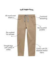 Load image into Gallery viewer, Campana Boys Andre Cotton Elastane Jogger Pants - Brown