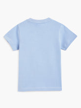 Load image into Gallery viewer, Campana Girls Zuri Pack of 2 Half Sleeves Printed Cotton T-shirts - Pink & Chambray Blue