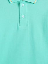 Load image into Gallery viewer, Campana Boys Pure Cotton Short Sleeves Pique Polo T-Shirt - Aqua Blue