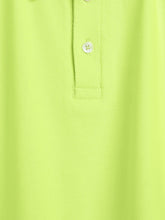 Load image into Gallery viewer, Campana Boys Niko 100% Cotton Jersey Half Sleeves Solid Polo T-Shirt - Lime Green