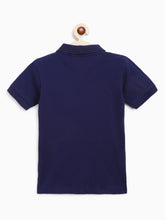 Load image into Gallery viewer, Campana Boys Niko 100% Cotton Jersey Half Sleeves Polo Neck T-Shirt - Ink Blue