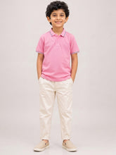 Load image into Gallery viewer, Campana Boys Pure Cotton Short Sleeves Pique Polo T-Shirt - Pink
