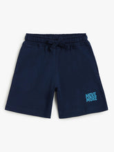 Load image into Gallery viewer, Campana Boys 100% Cotton Jersey Shorts with Placement Print - Navy Blue
