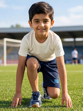 Load image into Gallery viewer, Campana Boys 100% Cotton Jersey Shorts with Placement Print - Navy Blue
