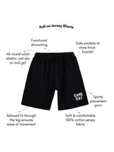 Load image into Gallery viewer, Campana Boys 100% Cotton Jersey Shorts with Placement Print - Black