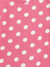 Load image into Gallery viewer, Campana Girls Serena Frilly T-Shirt - Daisy Dots Print - Pink
