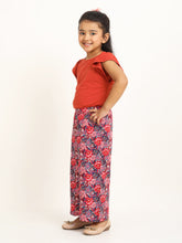 Load image into Gallery viewer, Campana Girls Serena T-Shirt with Culottes Clothing Set - Rust Orange & Navy