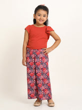 Load image into Gallery viewer, Campana Girls Serena T-Shirt with Culottes Clothing Set - Rust Orange & Navy