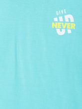 Load image into Gallery viewer, Campana Boys Luciano Conversational Print Full Sleeve T-Shirt - Turquoise
