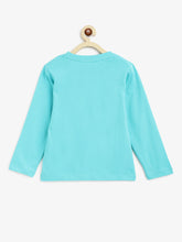 Load image into Gallery viewer, Campana Boys Luciano Conversational Print Full Sleeve T-Shirt - Turquoise
