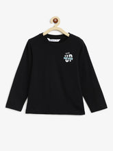 Load image into Gallery viewer, Campana Boys Luciano Conversational Print Full Sleeve T-Shirt - Black