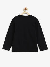 Load image into Gallery viewer, Campana Boys Luciano Conversational Print Full Sleeve T-Shirt - Black