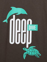 Load image into Gallery viewer, Campana Boys Pure Cotton Full Sleeves Deep Sea Print T-Shirt - Smoky Grey