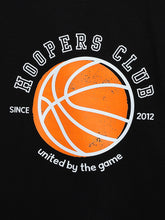 Load image into Gallery viewer, Campana Boys Pure Cotton Full Sleeves Basketball Print T-Shirt - Black