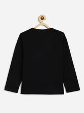 Load image into Gallery viewer, Campana Boys Pure Cotton Full Sleeves Basketball Print T-Shirt - Black