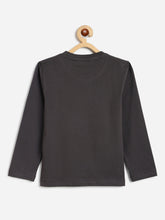 Load image into Gallery viewer, Campana Boys Pure Cotton Full Sleeves Skateboard Print T-Shirt - Smoky Grey