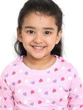 Load image into Gallery viewer, Campana Girls Lily Long Sleeves T-Shirt - Balloon Hearts Print - Soft Pink
