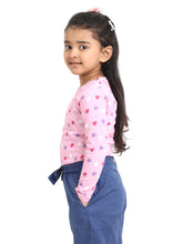 Load image into Gallery viewer, Campana Girls Lily Long Sleeves T-Shirt - Balloon Hearts Print - Soft Pink
