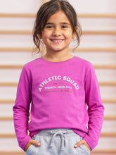 Load image into Gallery viewer, Campana Girls Pure Cotton Full Sleeves Athletic Squad Print T-Shirt - Dark Pink