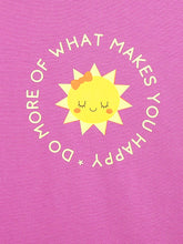 Load image into Gallery viewer, Campana Girls Pure Cotton Full Sleeves Happy Sun Print T-Shirt - Dark Pink