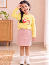 Load image into Gallery viewer, Campana Girls Pure Cotton Full Sleeves Cupcakes Print T-Shirt - Light Yellow