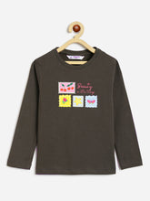 Load image into Gallery viewer, Campana Girls Pure Cotton Full Sleeves Little Things Print T-Shirt - Grey