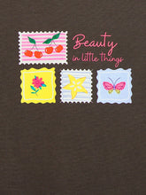 Load image into Gallery viewer, Campana Girls Pure Cotton Full Sleeves Little Things Print T-Shirt - Grey
