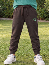 Load image into Gallery viewer, Campana Boys Blake 100% Cotton-Jersey Placement Print Joggers - Smoky Grey