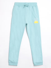 Load image into Gallery viewer, Campana Girls Iris 100% Cotton Jersey Joggers - Sunny Print - Ocean Blue