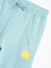 Load image into Gallery viewer, Campana Girls Iris 100% Cotton Jersey Joggers - Sunny Print - Ocean Blue
